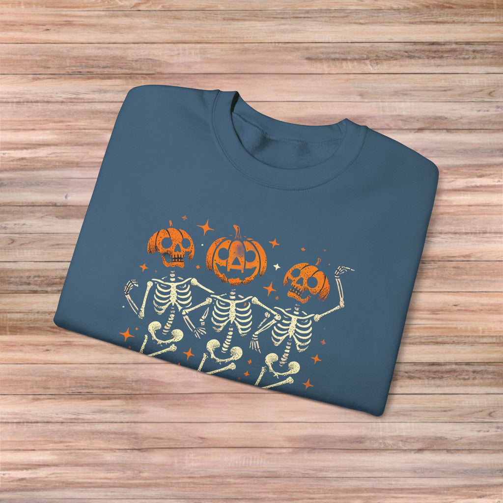 Pumpkin Skeleton Friends Sweater