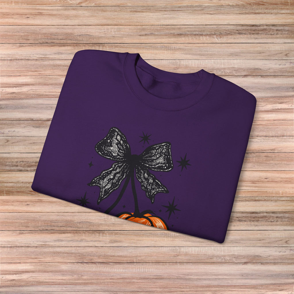 Bow Halloween Pumpkin Sweater