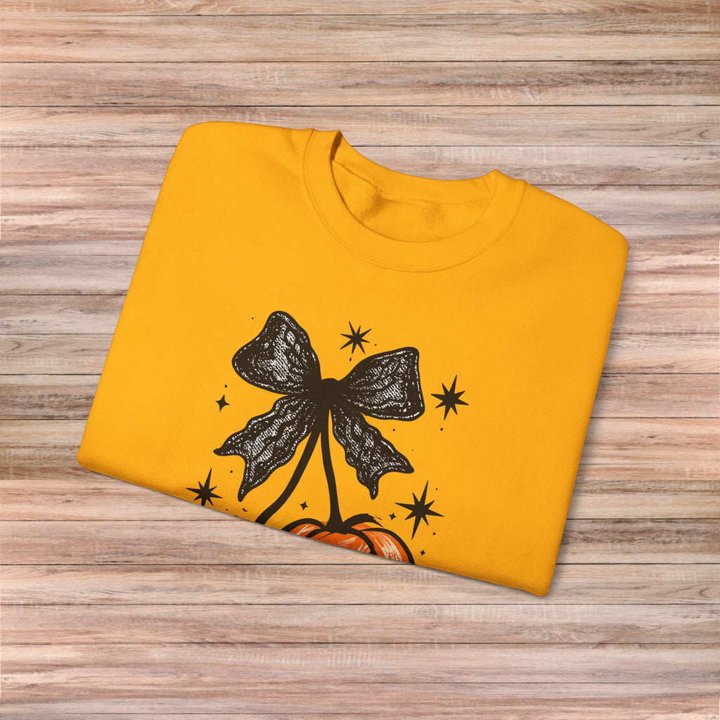 Bow Halloween Pumpkin Sweater