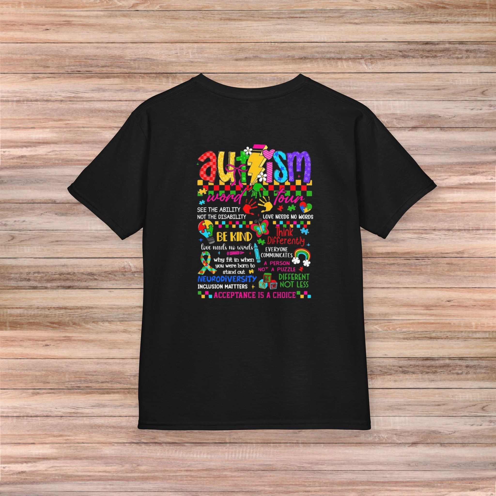 Autism Awareness Kids Be Kind & Embrace Youth Tshirt