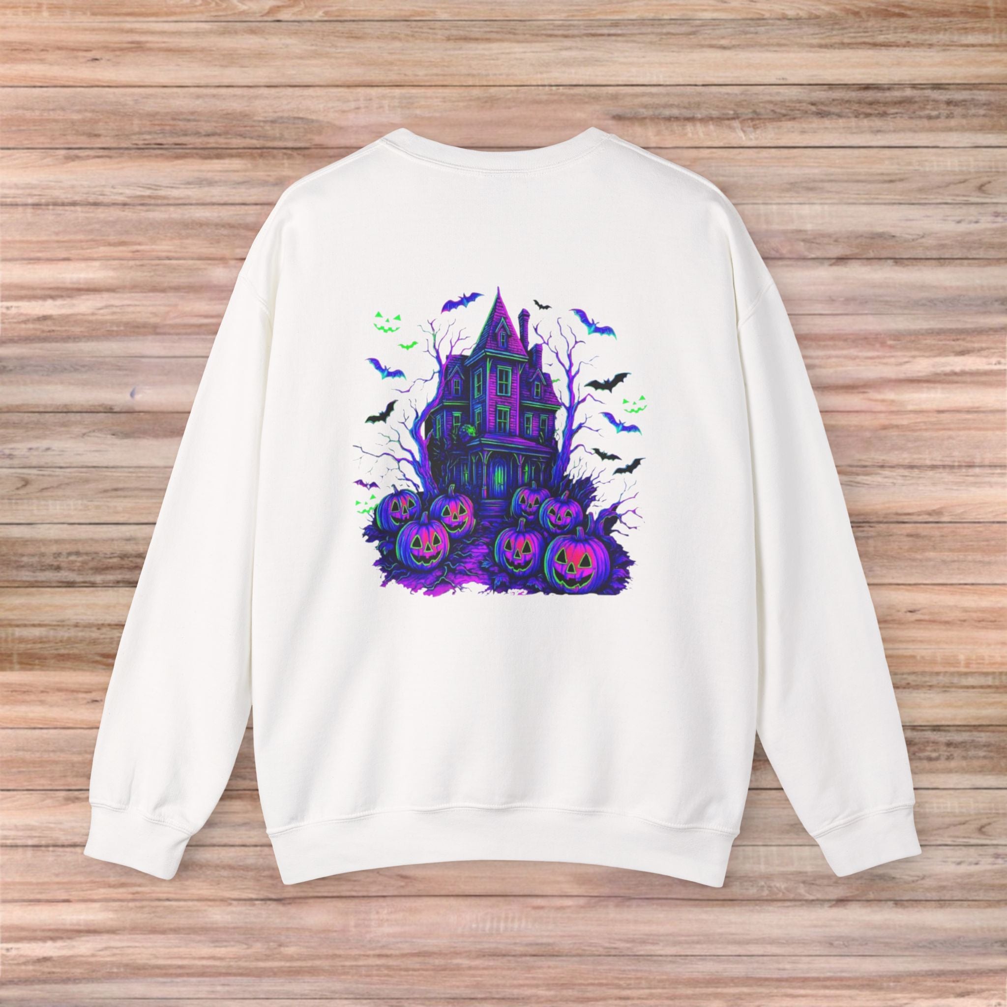 Neon Haunted House Sweater