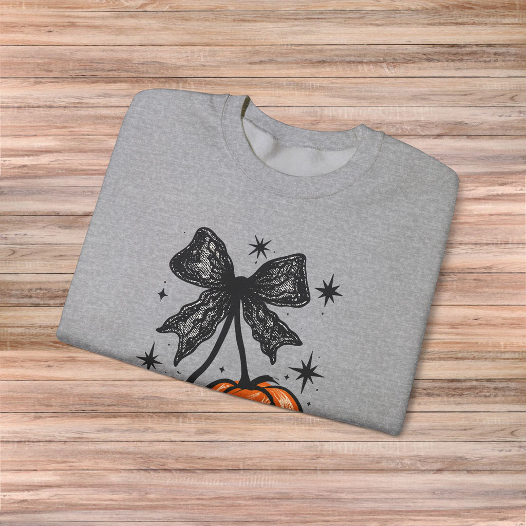 Bow Halloween Pumpkin Sweater