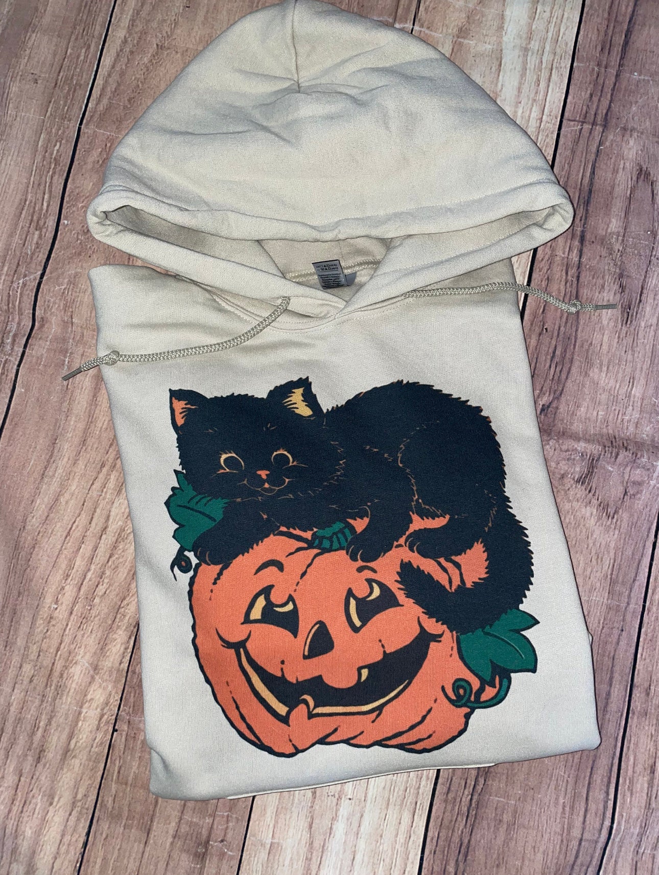 Black Cat and Pumpkin Top