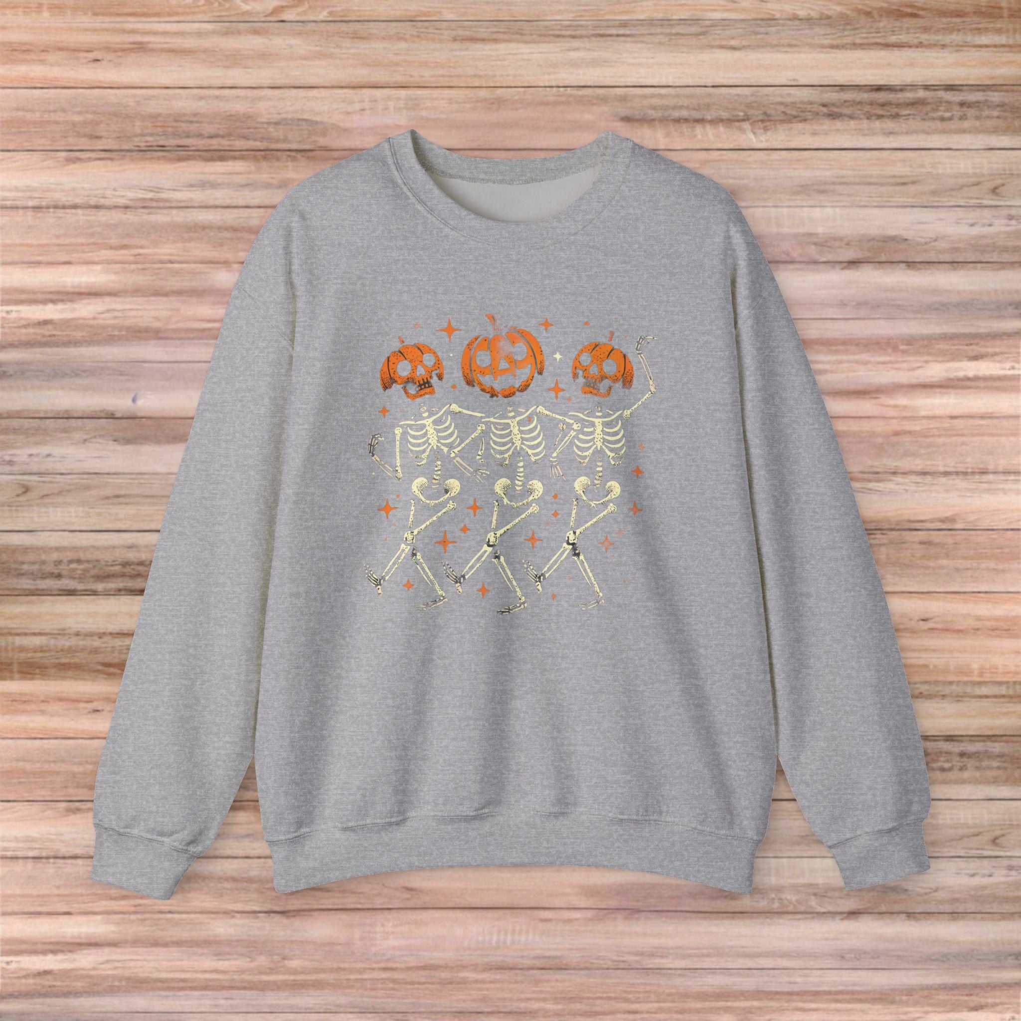 Pumpkin Skeleton Friends Sweater