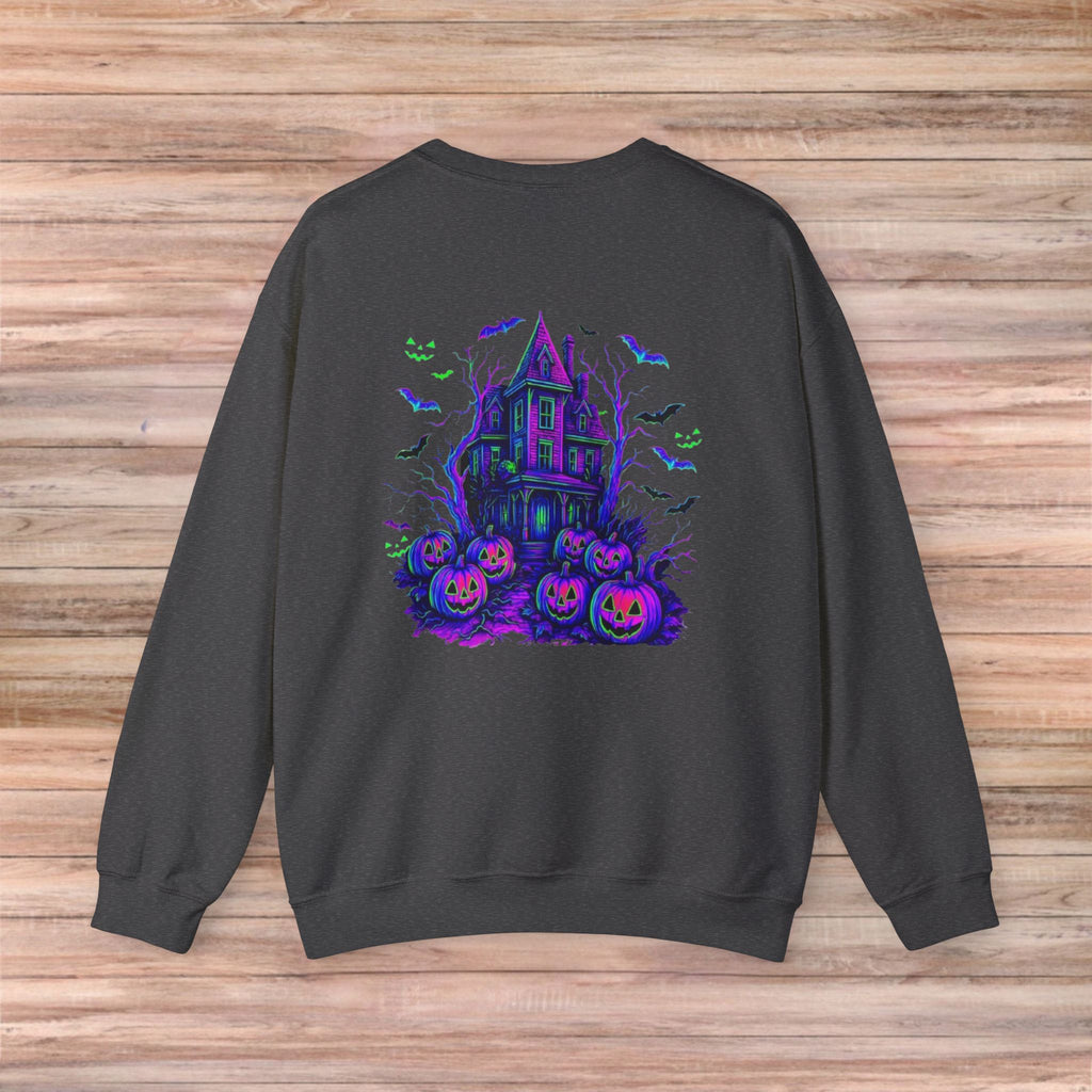 Neon Haunted House Sweater
