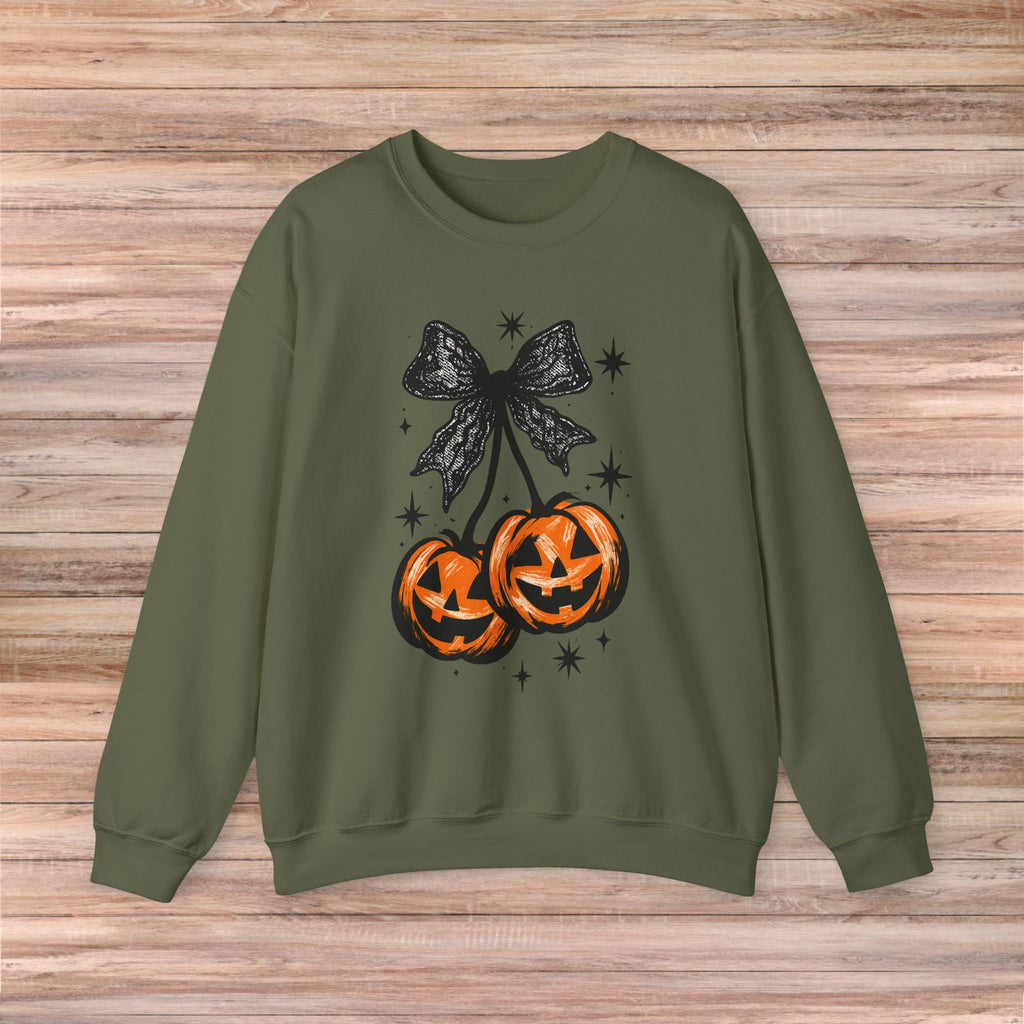 Bow Halloween Pumpkin Sweater