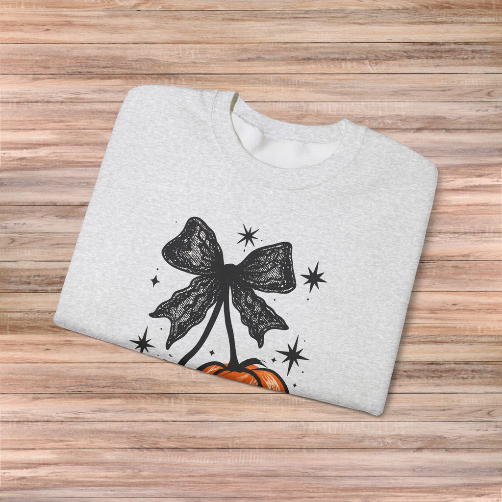 Bow Halloween Pumpkin Sweater