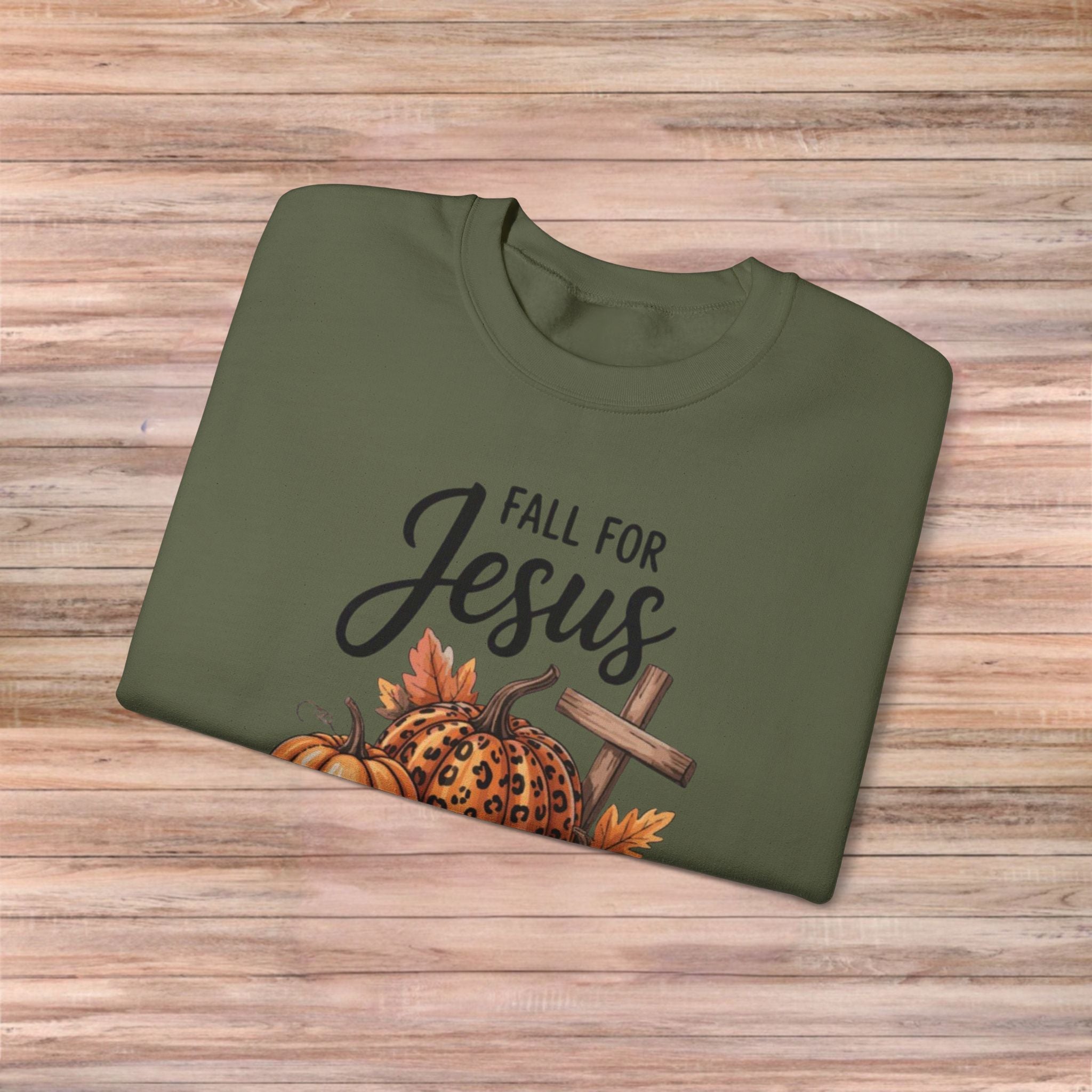 Fall For Jesus He Never Leaves Sweater