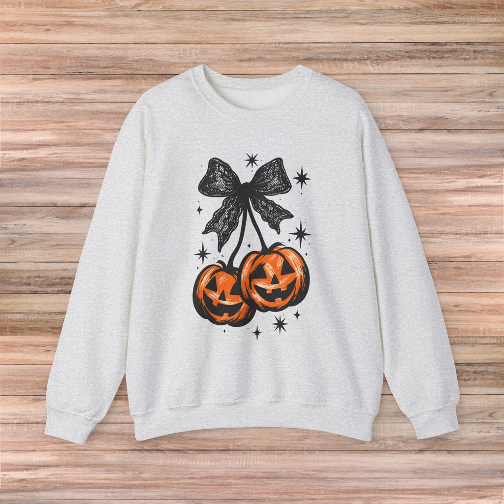 Bow Halloween Pumpkin Sweater