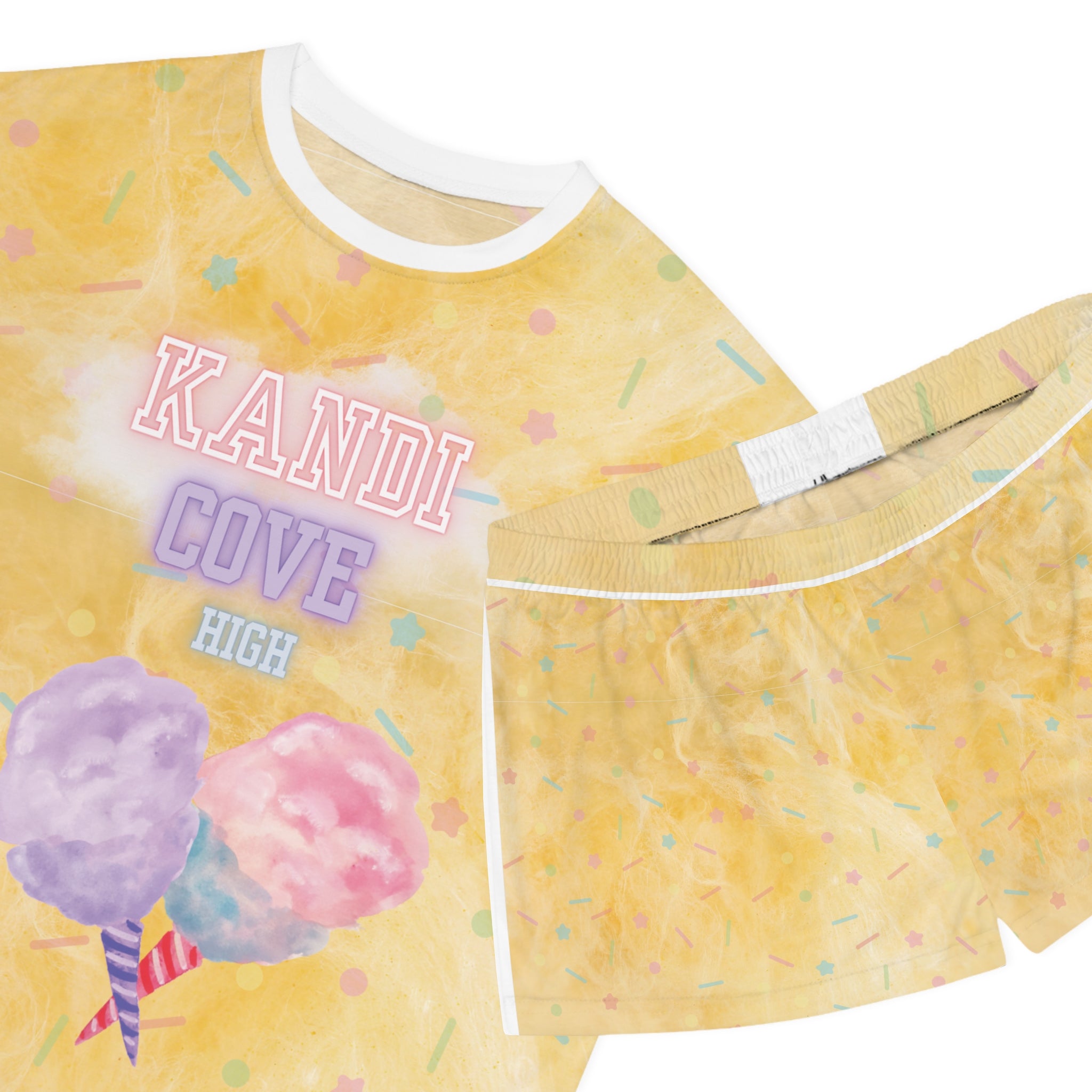 Kandi Cove High Cotton Candy Short Pajama Set