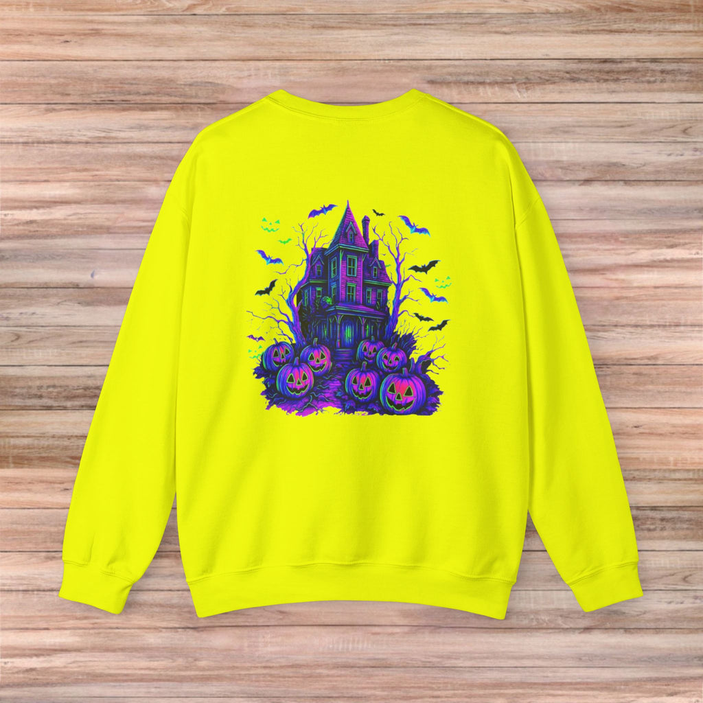 Neon Haunted House Sweater