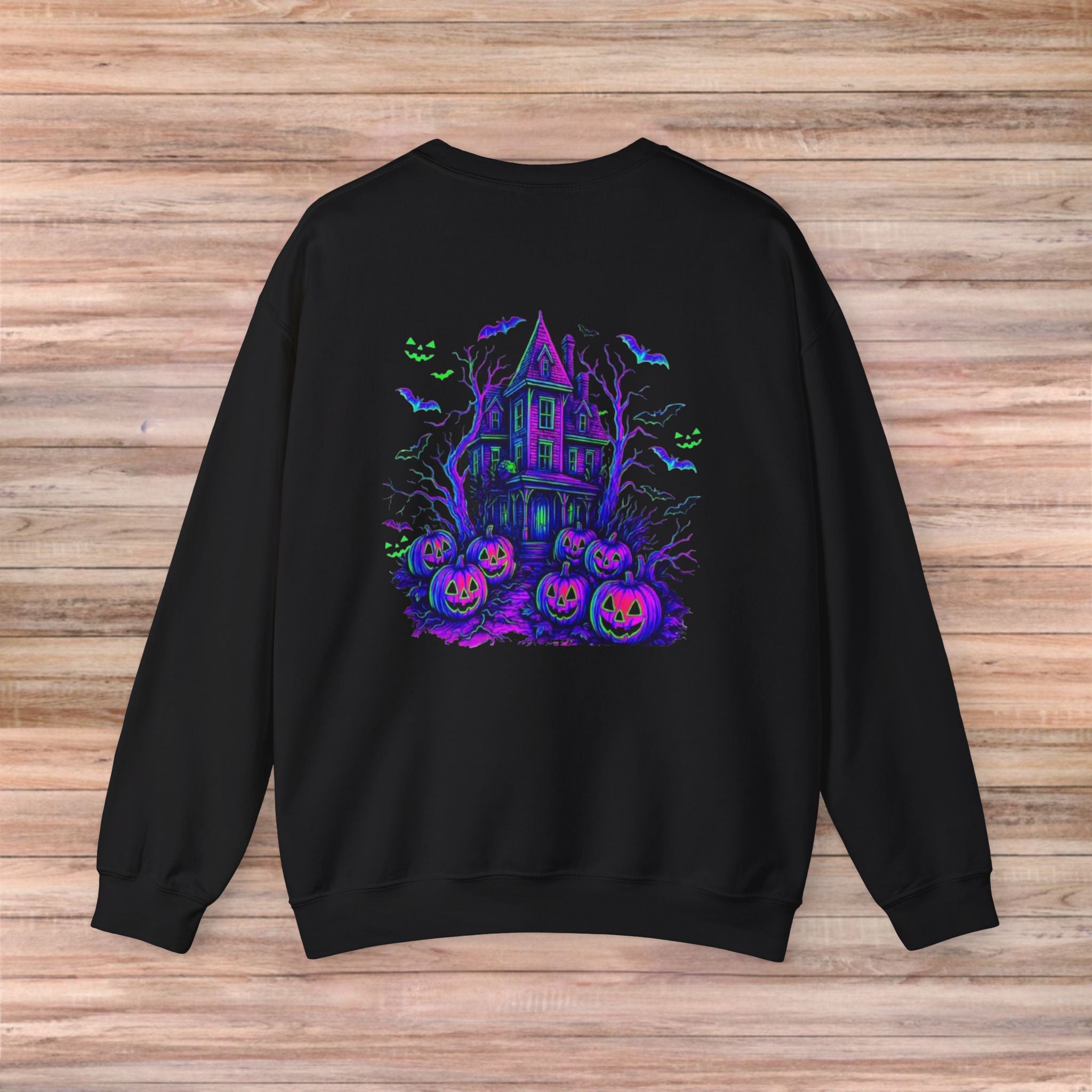 Neon Haunted House Sweater
