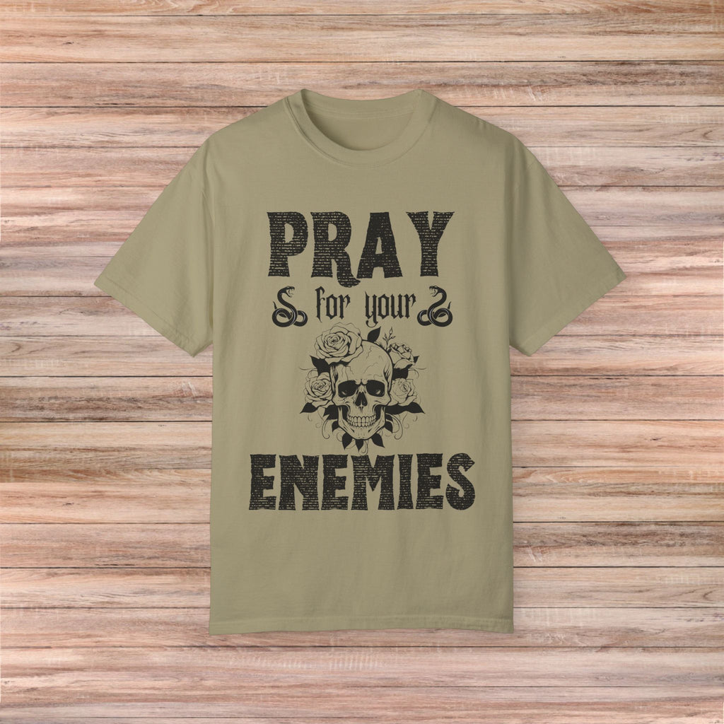 Pray for Your Enemies Skull Tshirt