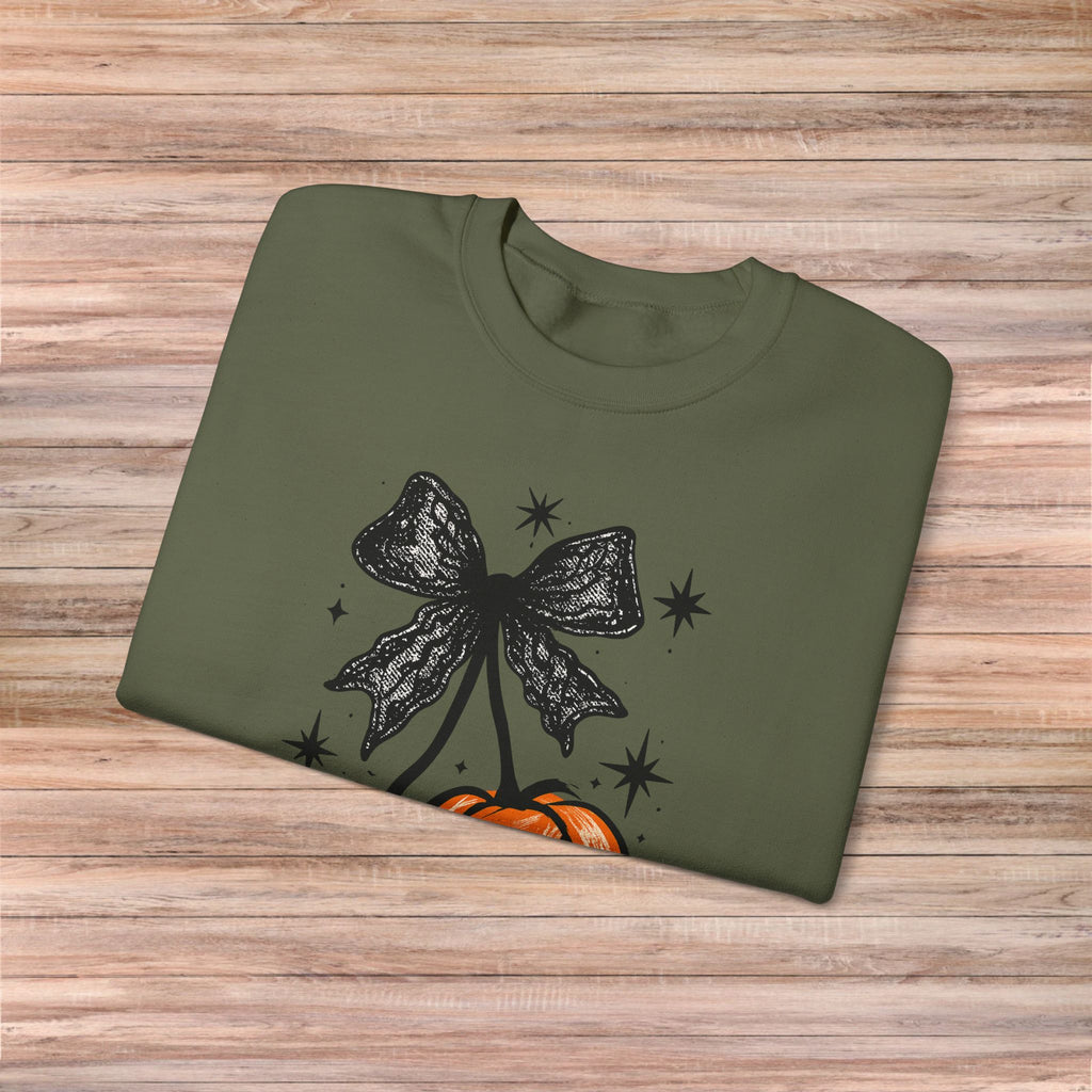 Bow Halloween Pumpkin Sweater