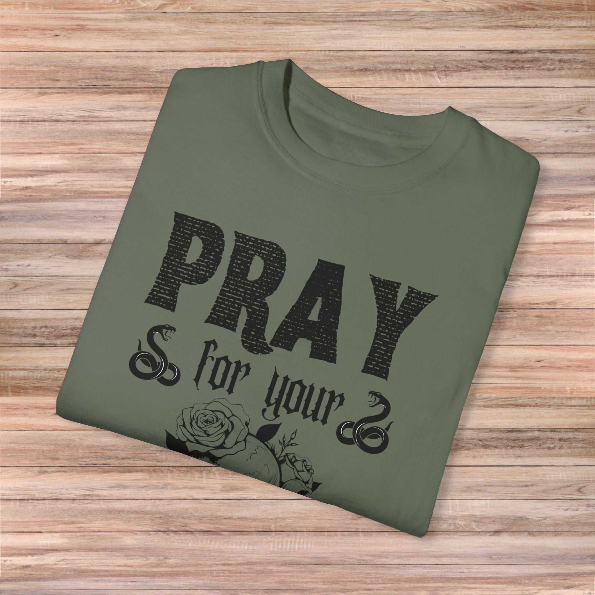 Pray for Your Enemies Skull Tshirt