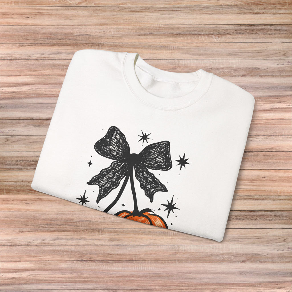 Bow Halloween Pumpkin Sweater