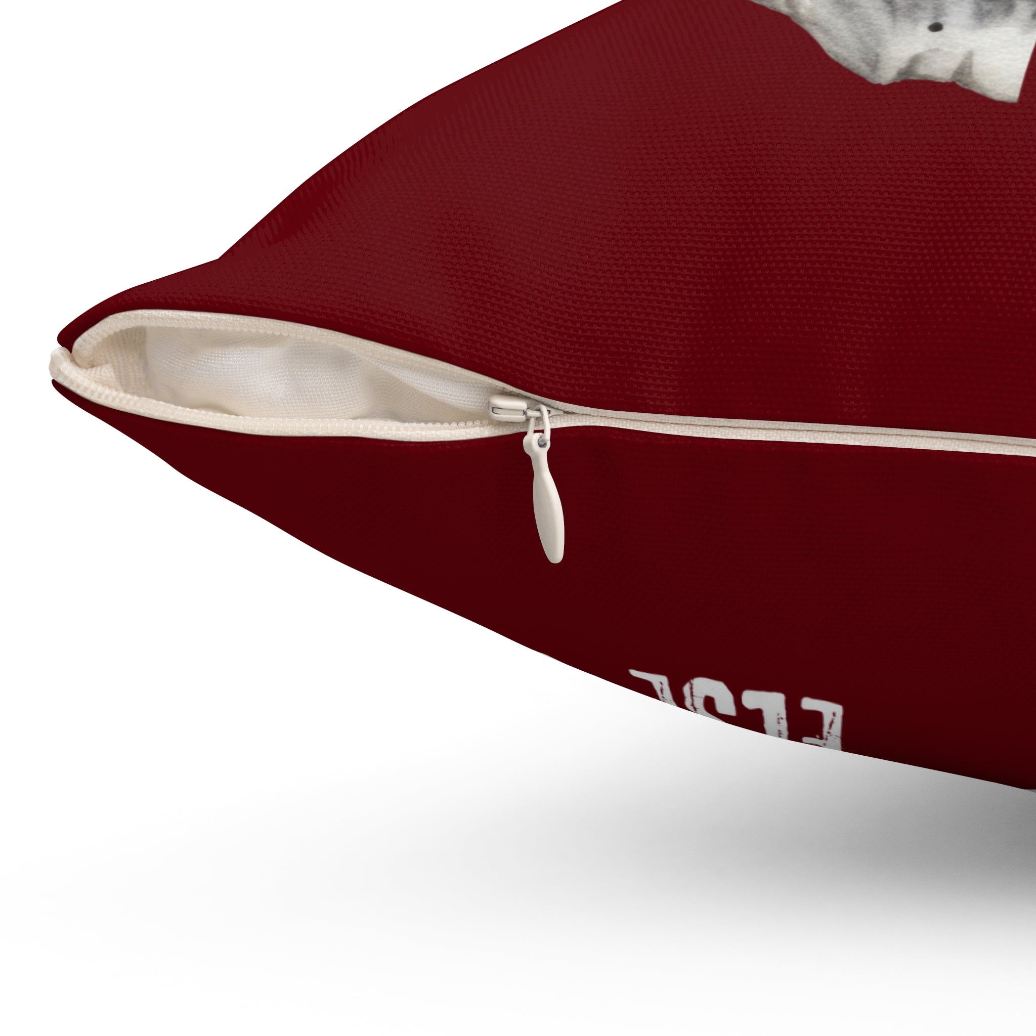 Always Remember Skull Pillow (Burgundy)