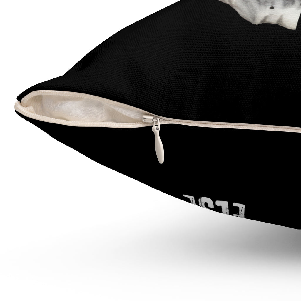 Always Remember Skull Pillow (Black)