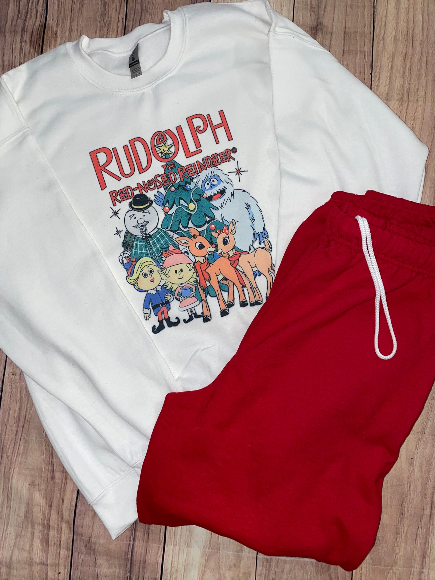 Rudolph Christmas Crew Sweater Set