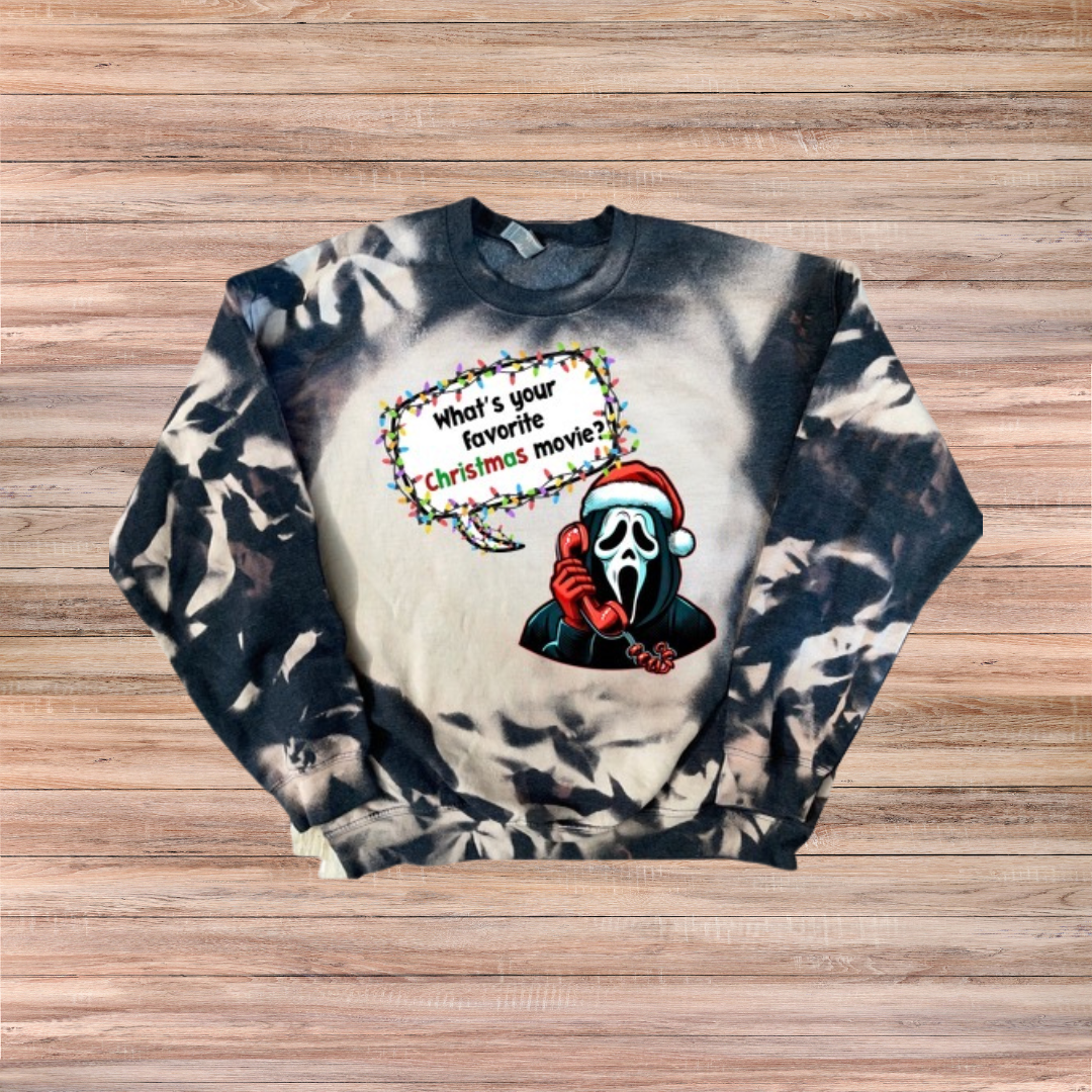 GhostFace Favorite Christmas Movie Sweater