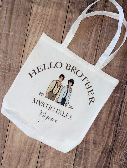 Hello Brother Mystic Falls Virginia Tote Bag